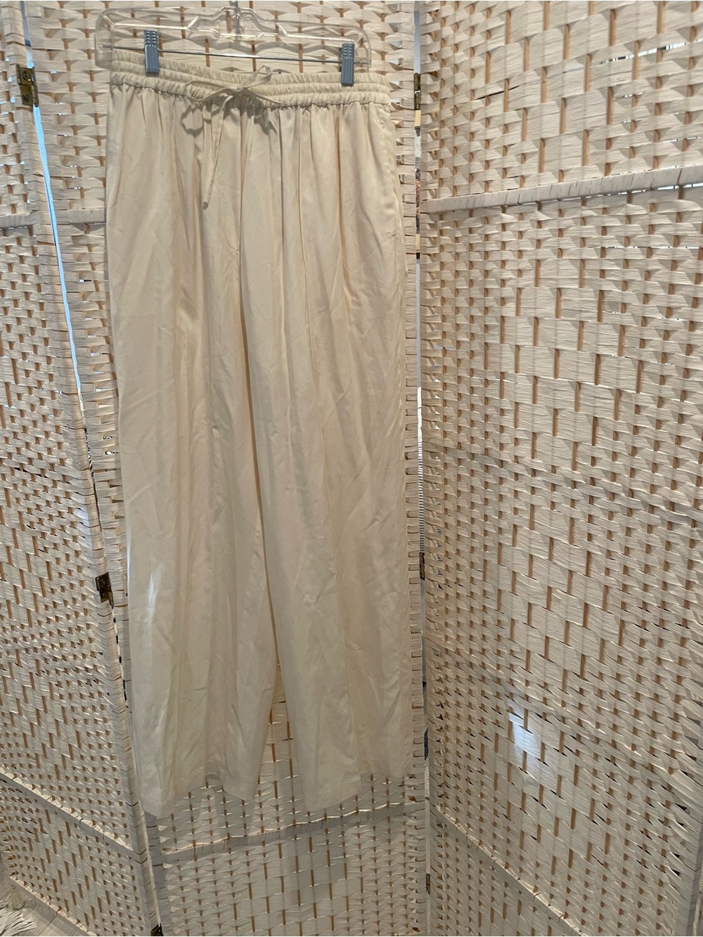 Lattelier Cream Relaxed Drawstring Pants